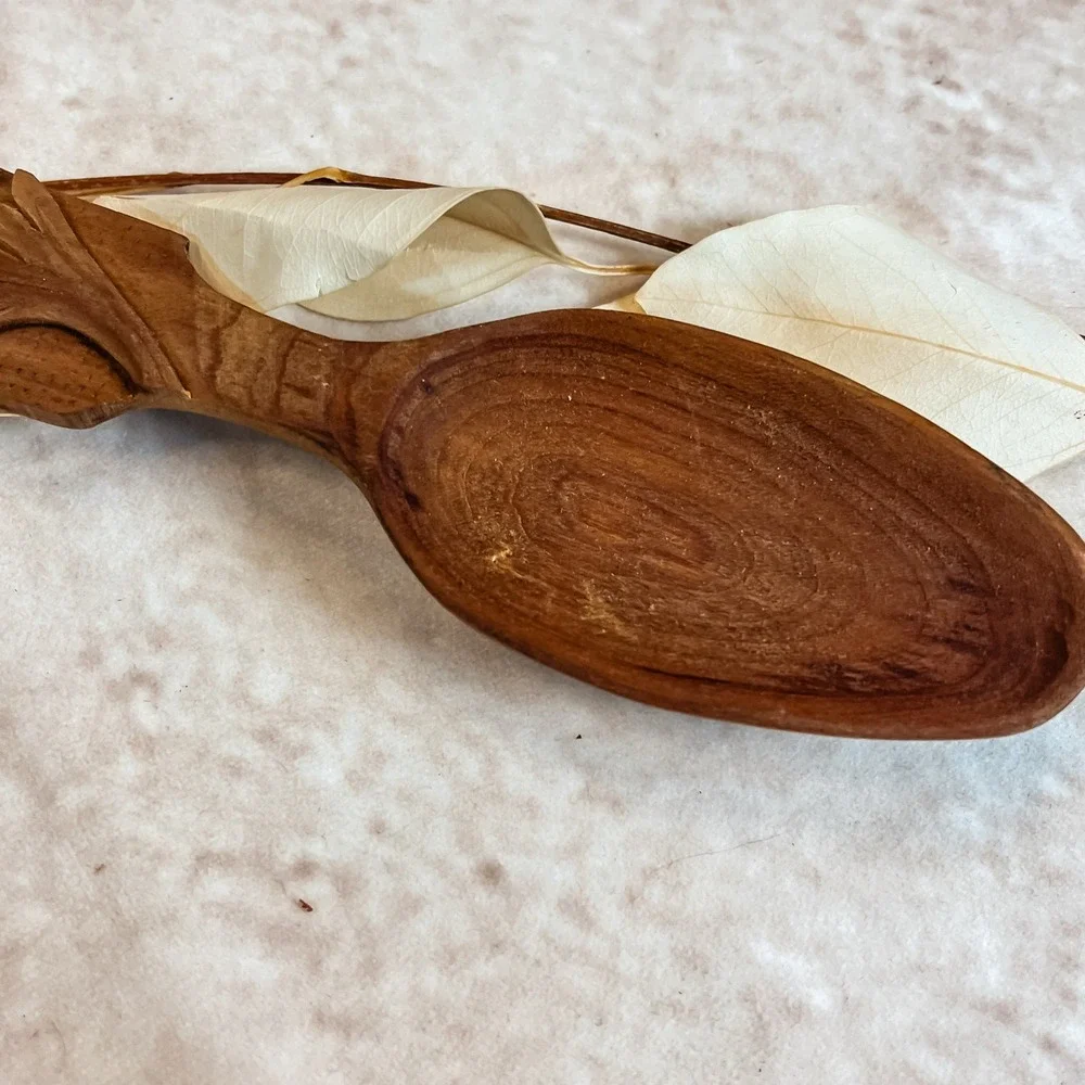 Hand‎ Carved Wooden Serving Spoon